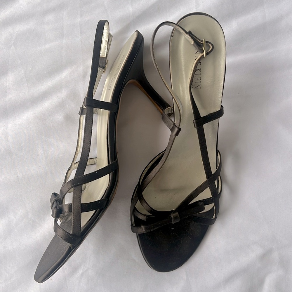 Anne Klein genuine leather sandals, size: 11, color: brown